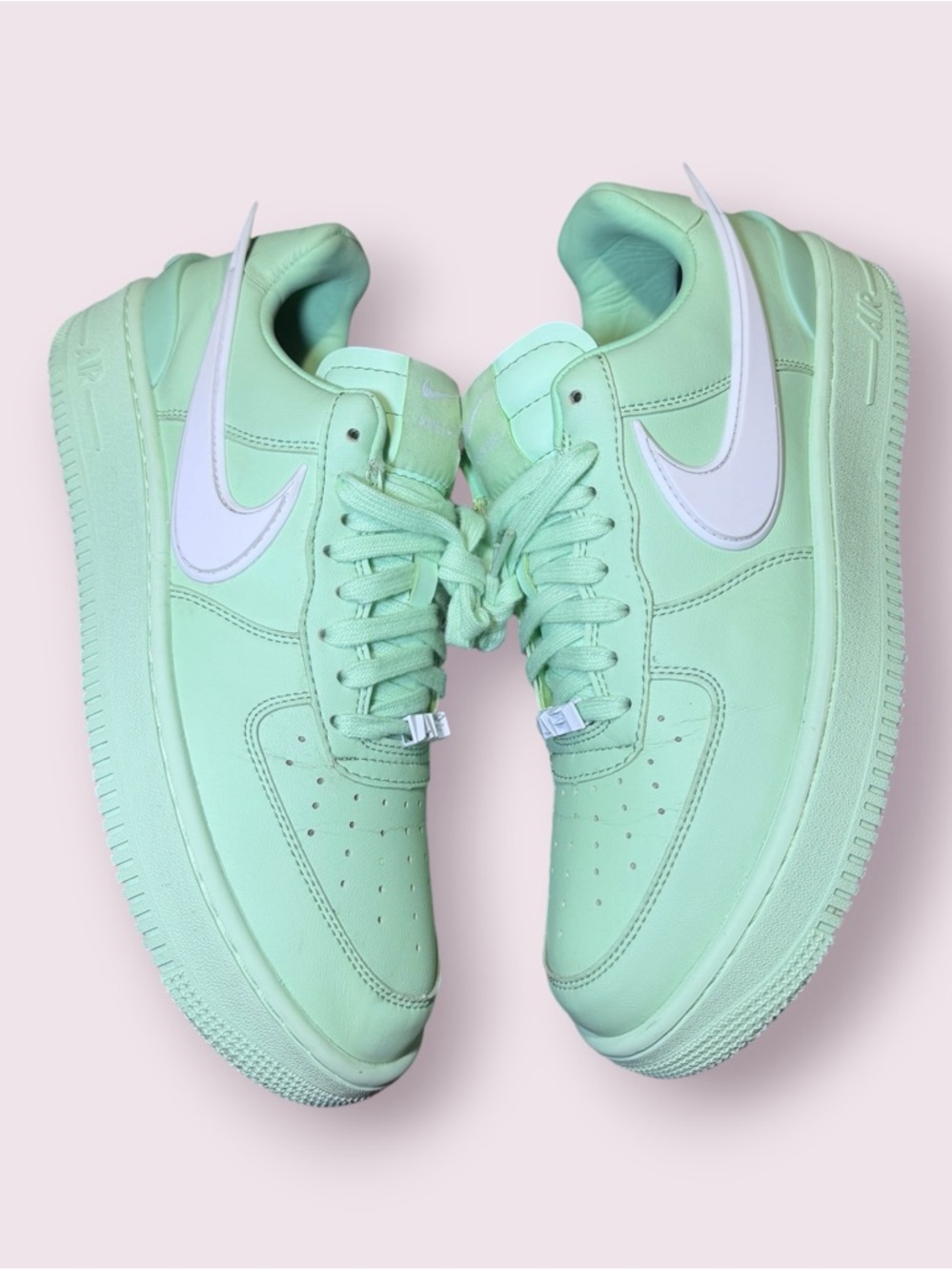 Mint Green Custom Air Force 1x Ambush Size 11.5